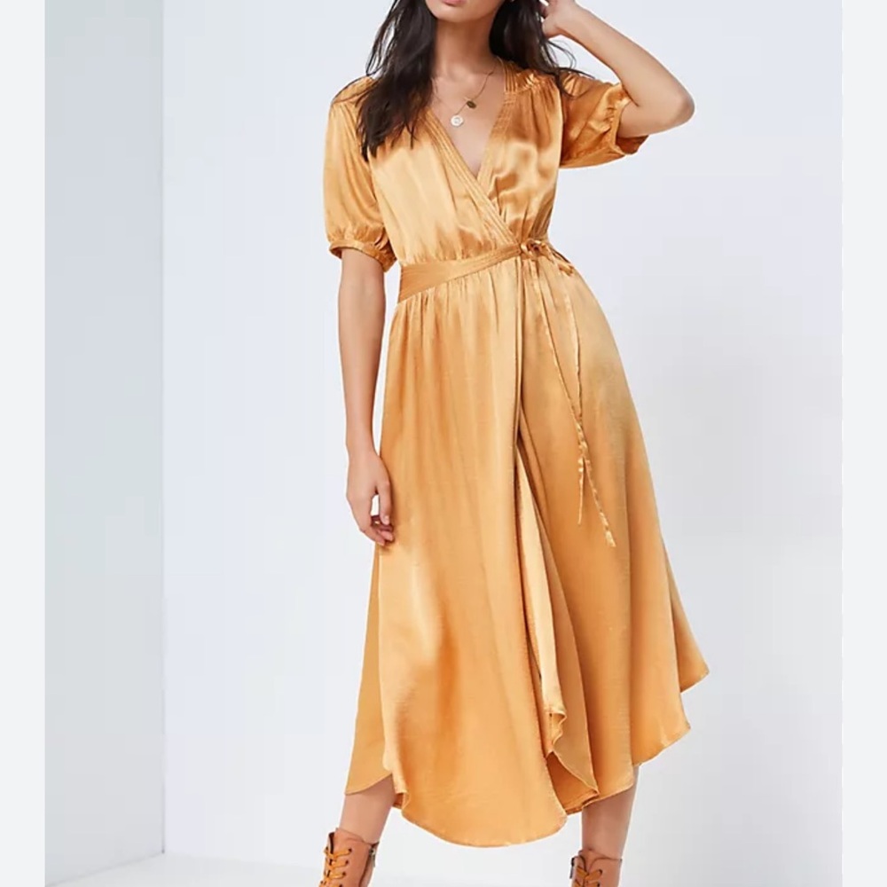 Golden rod wrap dress